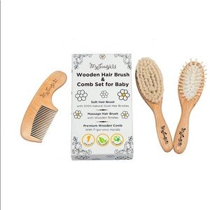 Other - Premium Wooden Baby Hair Brush and Comb Set Other - Premium Wooden Baby Hair Brush and Comb Set